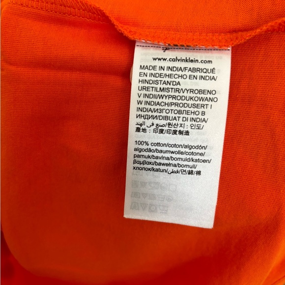 CALVIN KLEIN ORANGE T-SHIRT - NEW - SMALL - Picture 9 of 9